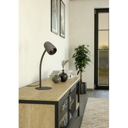 Eglo - Pöytävalaisin 1xE14/18W/230V musta