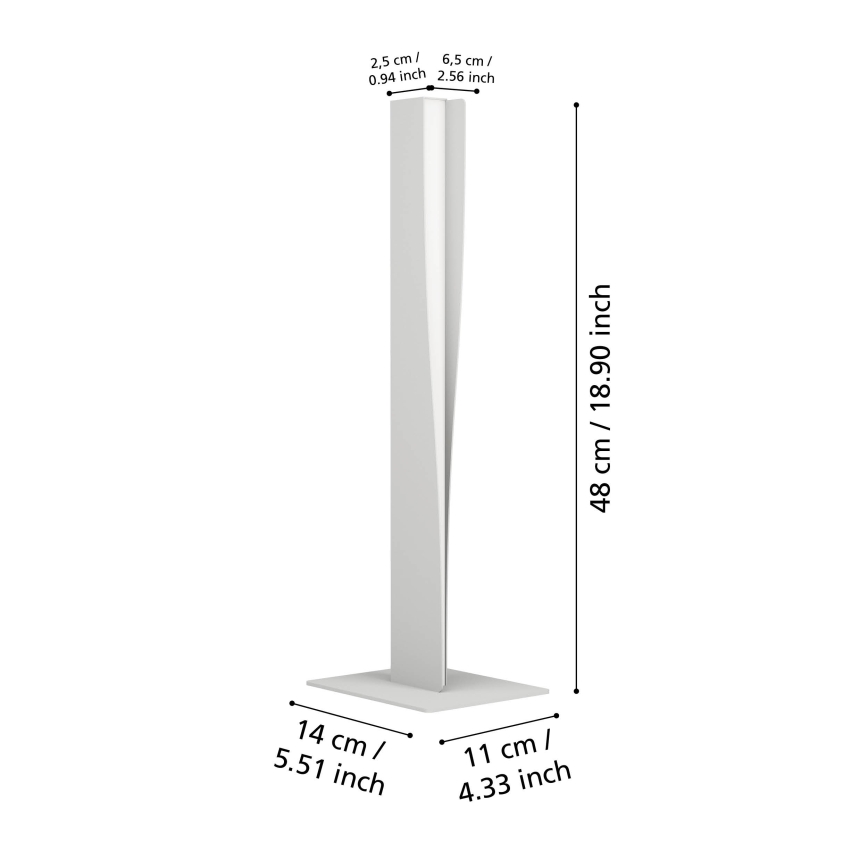 Eglo - LED RGBW himmennettävä pöytälamppu LED/9W/230V 2700-6500K harmaa