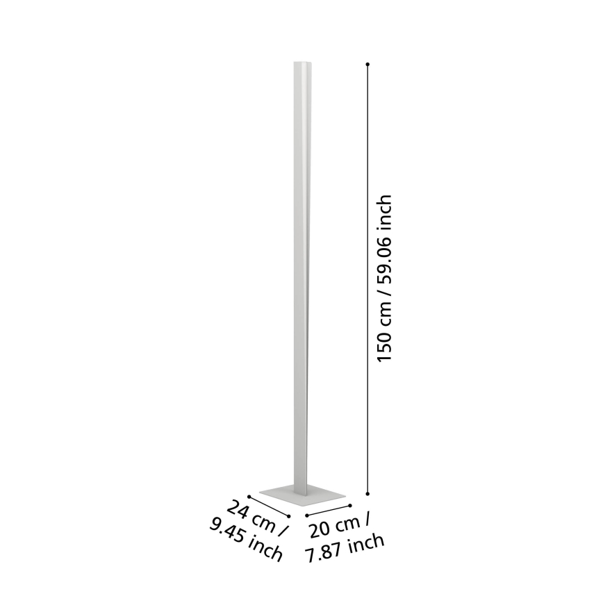 Eglo - LED RGBW himmennettävä lattiavalaisin LED/10,5W/230V + LED/15,2W harmaa