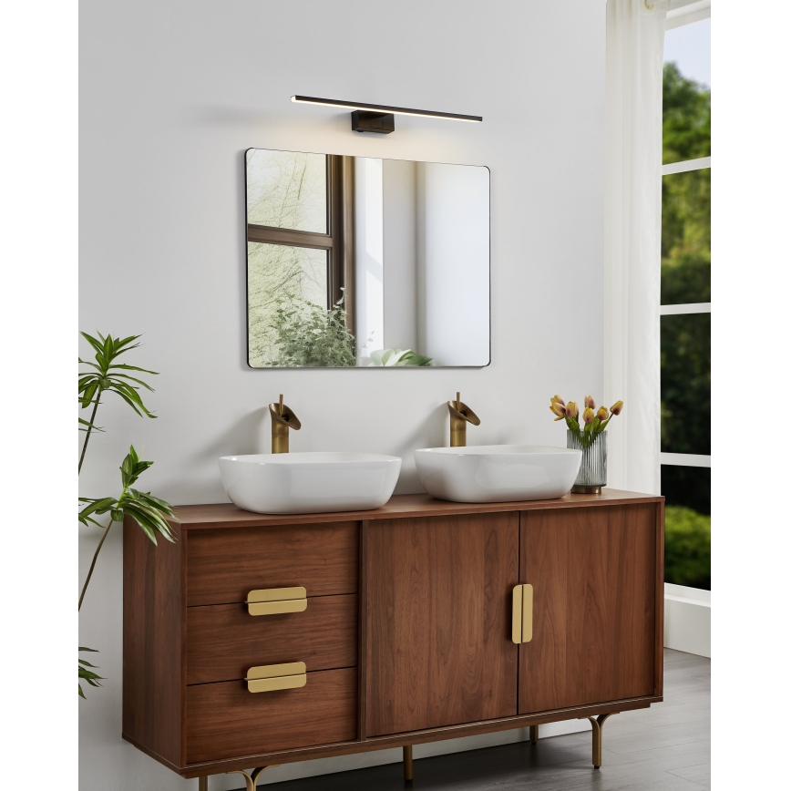 Eglo - LED-peilivalaisin kylpyhuoneeseen LED/10W/230V 3000/4000/6500K 60 cm IP44 musta