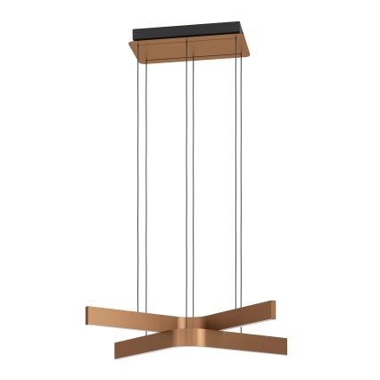 Eglo - himmennettävä LED RGBW -riippuvalaisin vaijerilla 2xLED/18W/230V kupari/musta