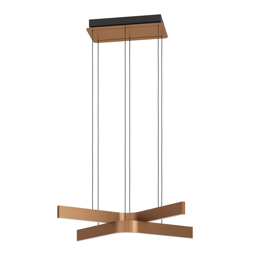 Eglo - himmennettävä LED RGBW -riippuvalaisin vaijerilla 2xLED/18W/230V kupari/musta