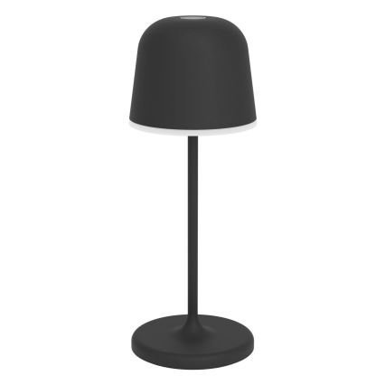 Eglo - himmennettävä ladattava LED-pöytävalaisin ulkokäyttöön, kosketusohjaus LED/1,8W/5V 2500/3000/4000K 2500 mAh IP54 musta