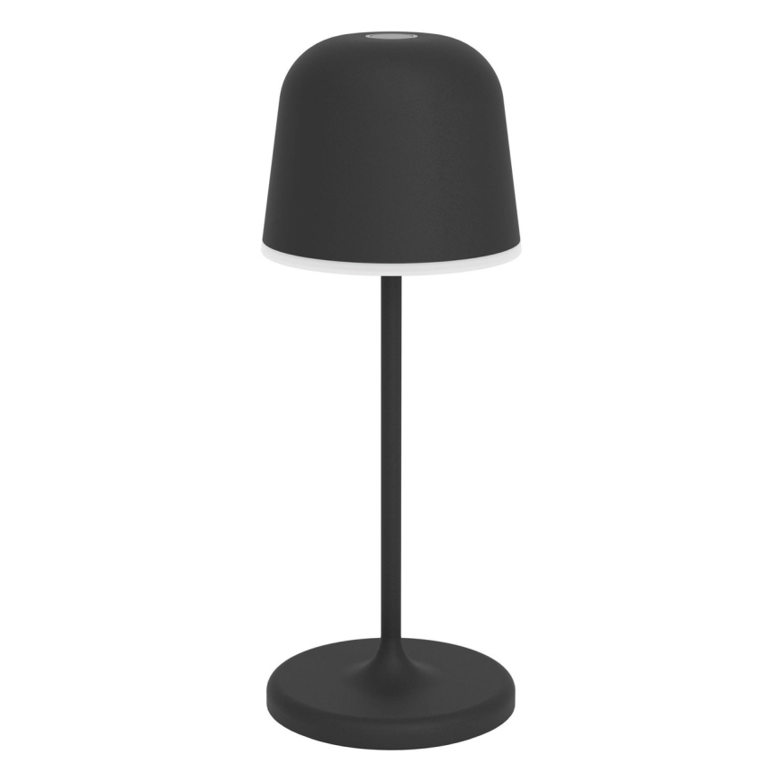 Eglo - himmennettävä ladattava LED-pöytävalaisin ulkokäyttöön, kosketusohjaus LED/1,8W/5V 2500/3000/4000K 2500 mAh IP54 musta