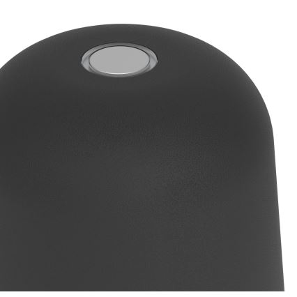 Eglo - himmennettävä ladattava LED-pöytävalaisin ulkokäyttöön, kosketusohjaus LED/1,8W/5V 2500/3000/4000K 2500 mAh IP54 musta