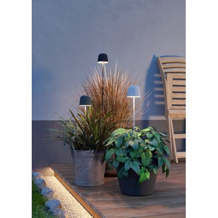 Eglo - himmennettävä ladattava LED-pöytävalaisin ulkokäyttöön, kosketusohjaus LED/1,8W/5V 2500/3000/4000K 2500 mAh IP54 musta