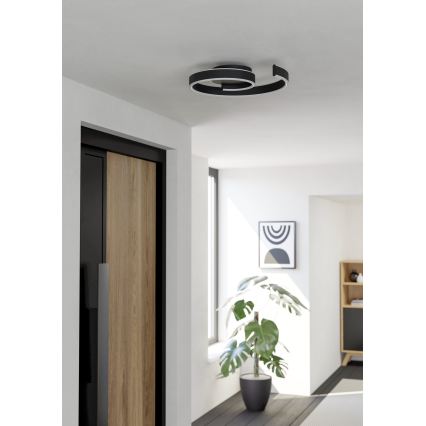 Eglo - Himmennettävä LED-kattovalaisin LED/37W/230V 3000-6500K musta