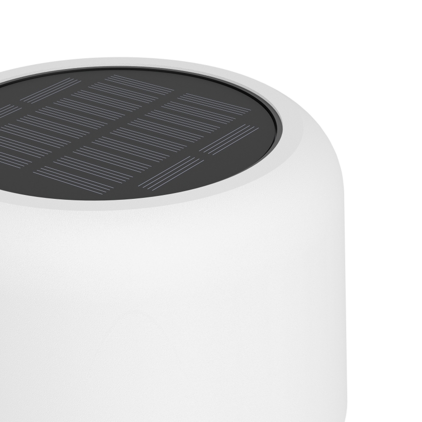Eglo - LED aurinkokennolla ladattava kosketusohjattu lattiavalaisin LED/2,8W/3,7V 1800 mAh IP44 valkoinen