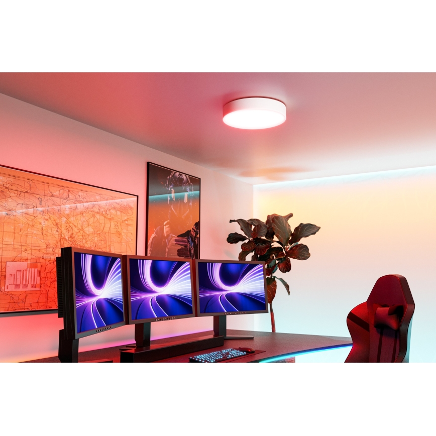 Eglo - LED RGBW himmennettävä kattovalaisin LED/15W/230V 2700-6500K halkaisija 39 cm valkoinen