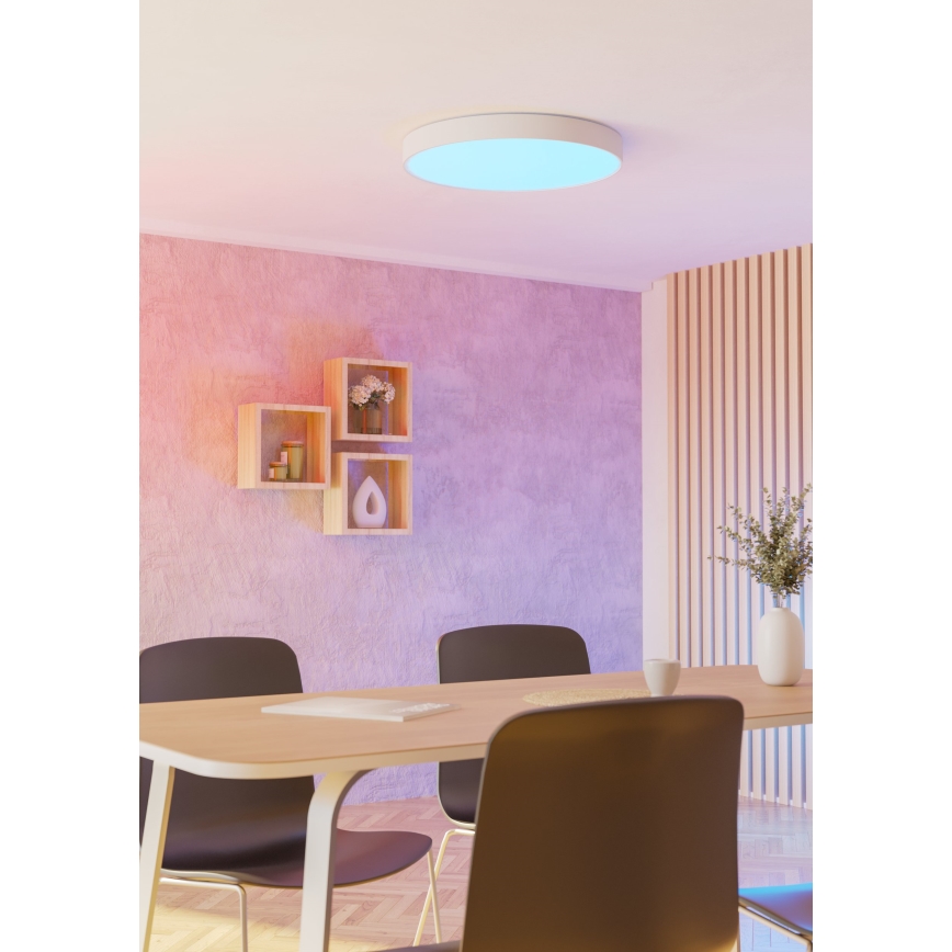 Eglo - LED RGBW himmennettävä kattovalaisin LED/36,5W/230V 2700-6500K Ø69 cm valkoinen