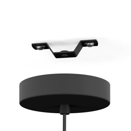 Eglo - Riippuvalaisin kaapelilla 1xE27/60W/230V musta/beige/savunvärinen