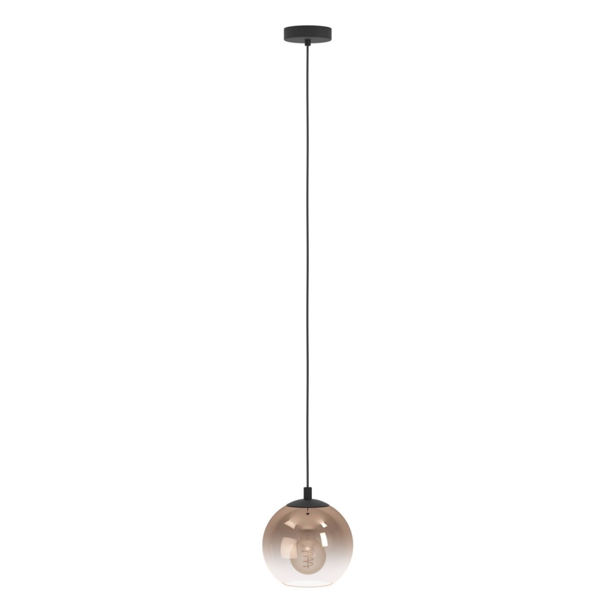 Eglo - Riippuvalaisin kaapelilla 1xE27/60W/230V musta/beige/savunvärinen