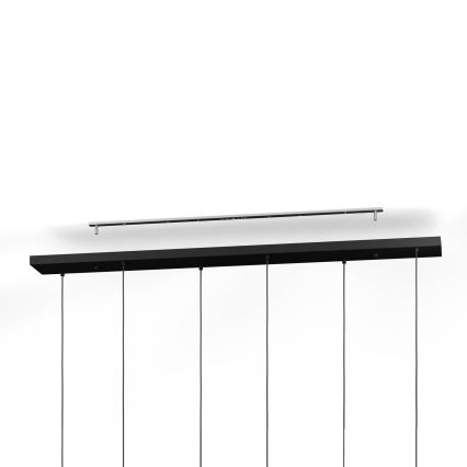 Eglo - Riippuvalaisin vaijerilla 10xE27/60W/230V musta/beige/savunharmaa