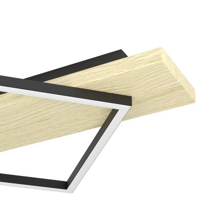 Eglo - LED-kattovalaisin 2xLED/13W/230V + LED/16W musta/beige