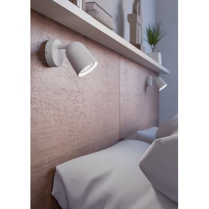 Eglo - Seinään asennettava kohdevalaisin 1xGU10/5W/230V valkoinen