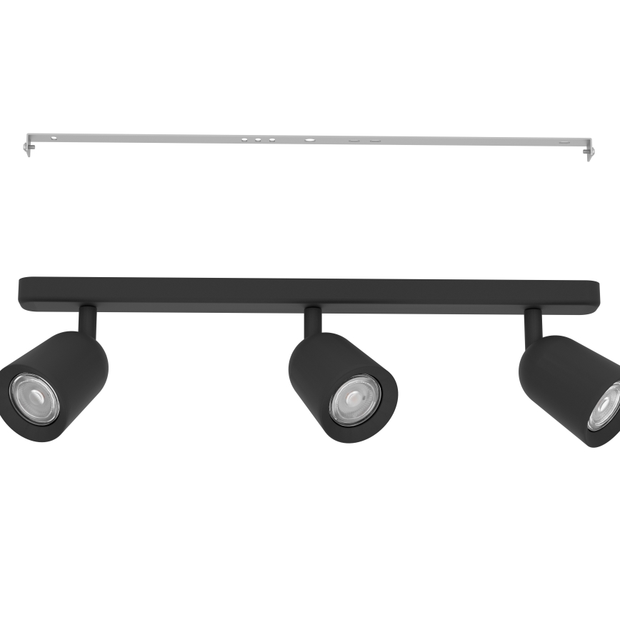 Eglo - Kohdevalaisin 3xGU10/10W/230V musta