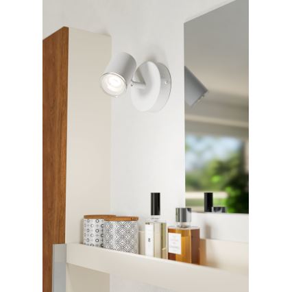 Eglo - Kylpyhuoneen seinäspotti 1xGU10/5W/230V IP44 valkoinen