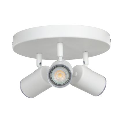 Eglo - kylpyhuoneen kohdevalaisin 3x GU10/5W/230V Ø 25 cm IP44 valkoinen