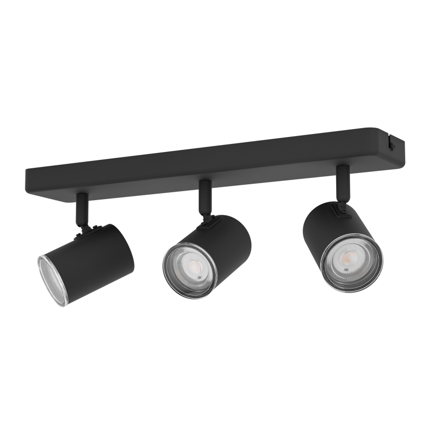 Eglo - Kylpyhuoneen kohdevalaisin 3xGU10/5W/230V IP44 musta
