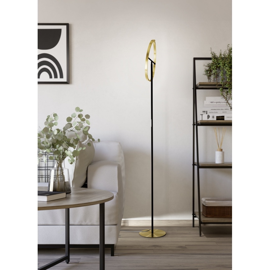 Eglo - LED Himmennettävä lattiavalaisin 2xLED/8,8W/230V kultainen/musta