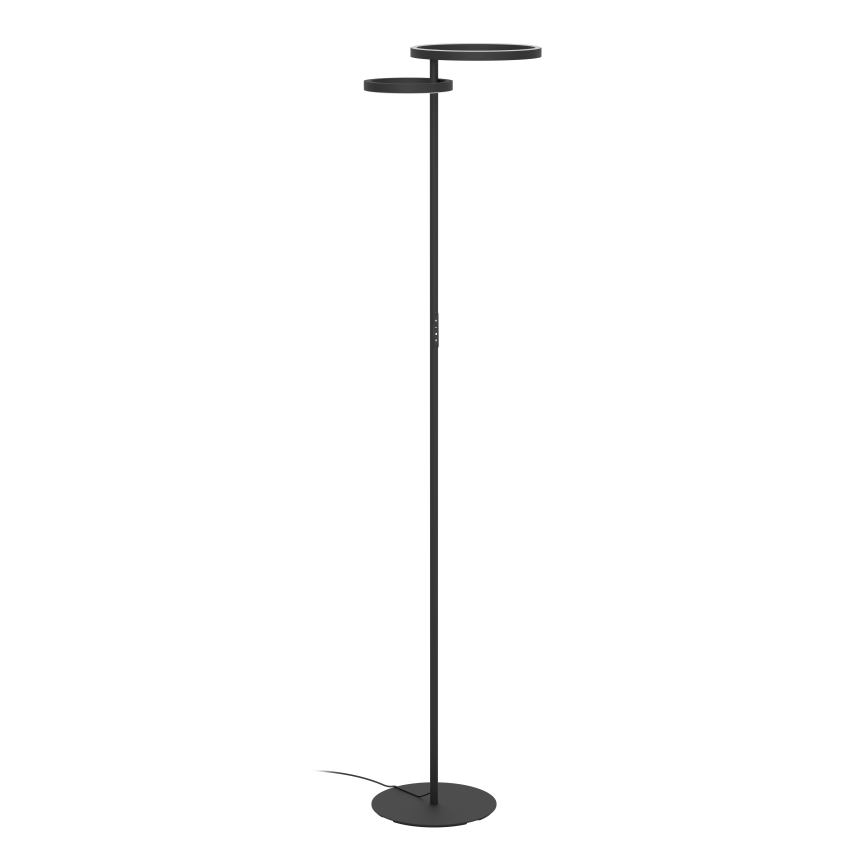 Eglo - himmennettävä LED-lattiavalaisin LED/16W/230V + LED/12W musta