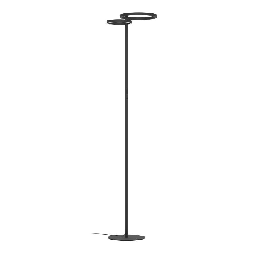 Eglo - himmennettävä LED-lattiavalaisin LED/16W/230V + LED/12W musta