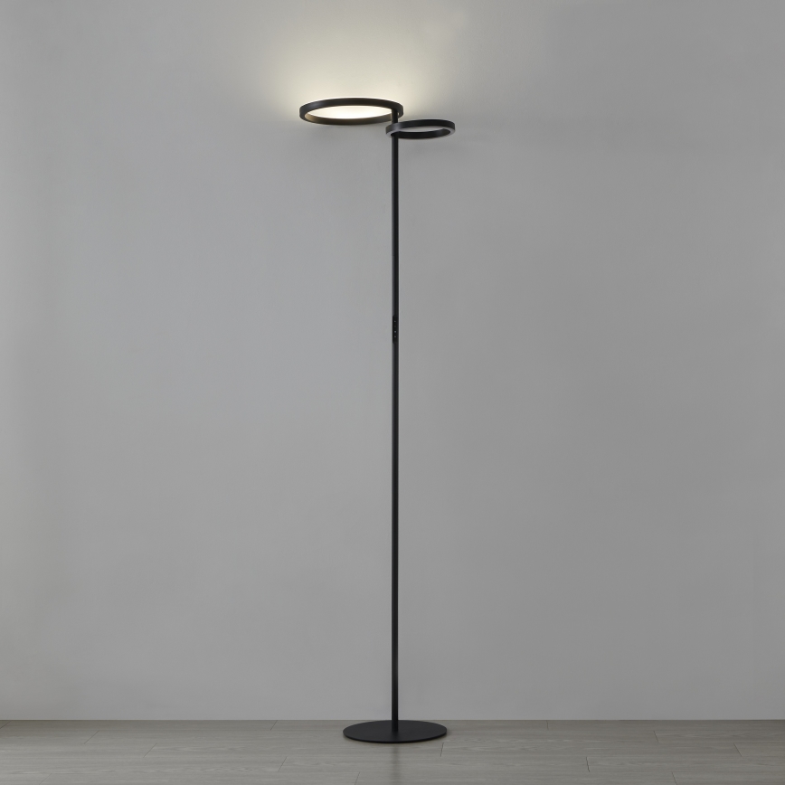 Eglo - himmennettävä LED-lattiavalaisin LED/16W/230V + LED/12W musta