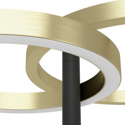 Eglo - Himennettävä LED-lattiavalaisin LED/16W/230V + LED/12W kultainen/musta