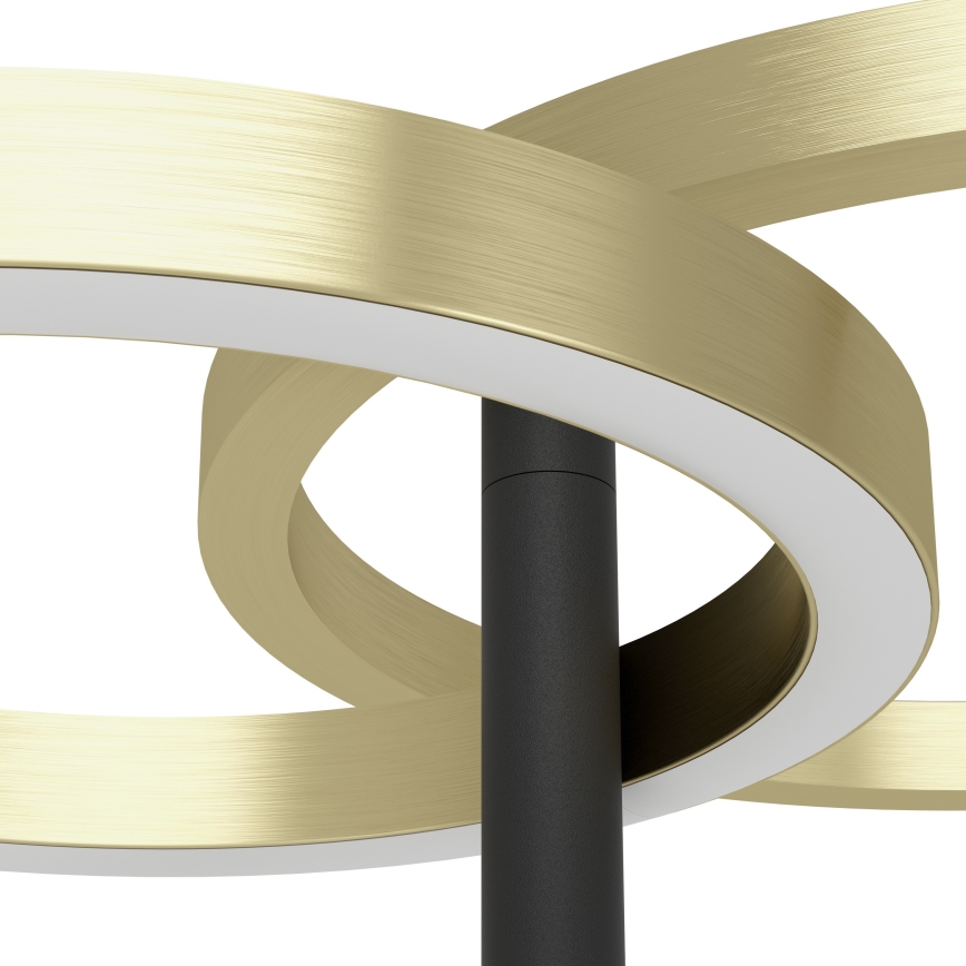 Eglo - Himennettävä LED-lattiavalaisin LED/16W/230V + LED/12W kultainen/musta