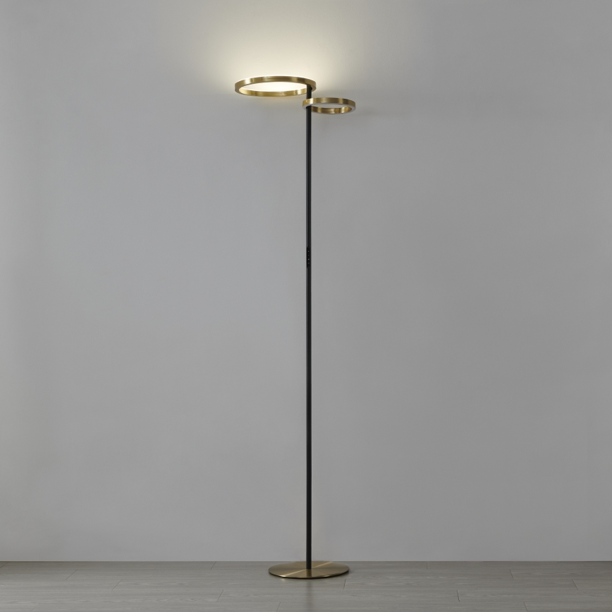 Eglo - Himennettävä LED-lattiavalaisin LED/16W/230V + LED/12W kultainen/musta