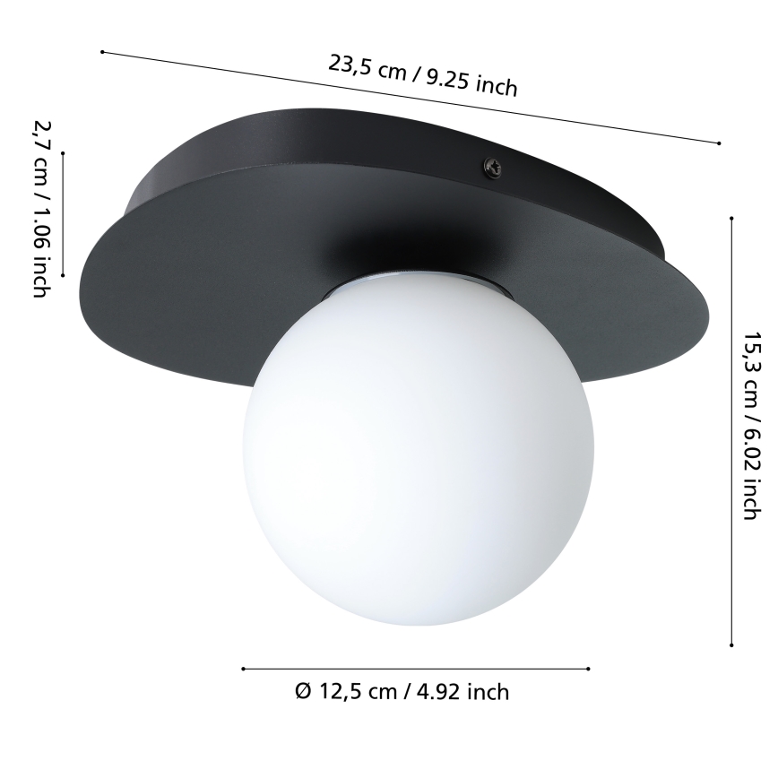 Eglo - LED-kylpyhuoneen seinävalaisin 1×G9/4,2 W/230 V IP44 musta