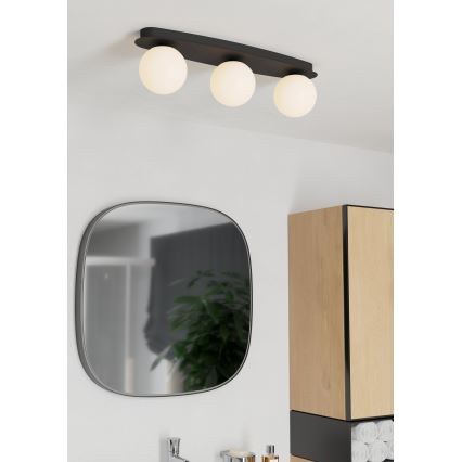 Eglo - LED-kattovalaisin kylpyhuoneeseen 3xG9/4,2W/230V IP44 musta