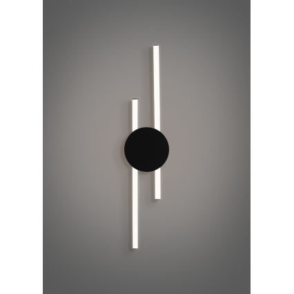 Eglo - LED-seinävalaisin LED/20W/230V + LED/0,91W musta