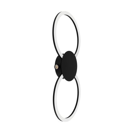 Eglo - LED-seinävalaisin LED/20W/230V + LED/0,91W musta