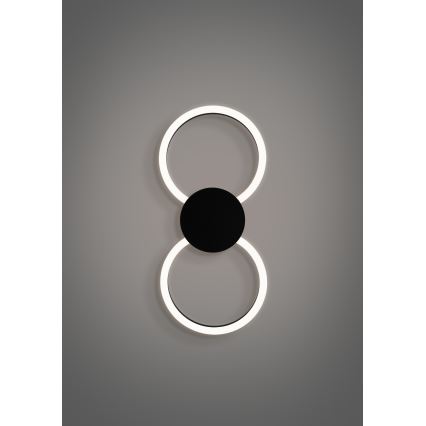 Eglo - LED-seinävalaisin LED/20W/230V + LED/0,91W musta