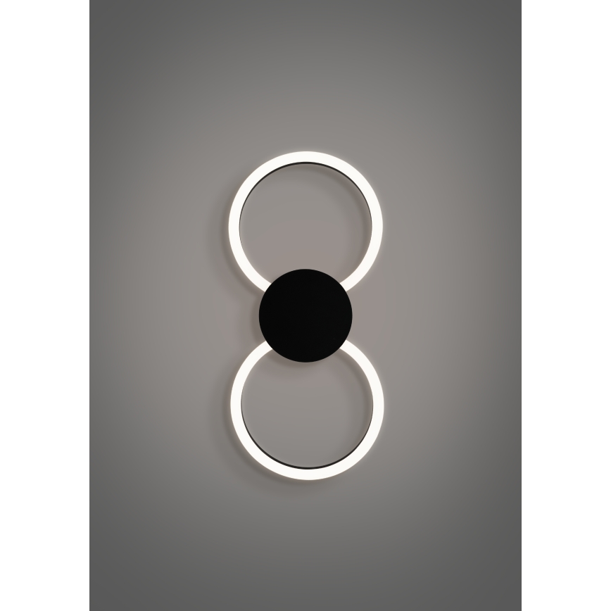 Eglo - LED-seinävalaisin LED/20W/230V + LED/0,91W musta