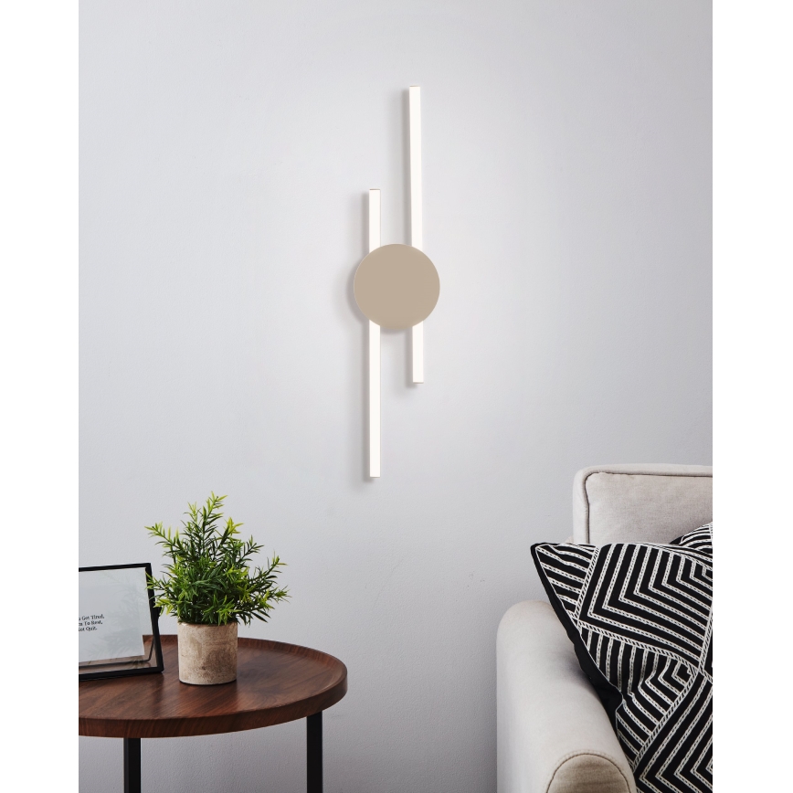 Eglo - LED-seinävalaisin LED/20W/230V + LED/0,91W beigen sävyinen