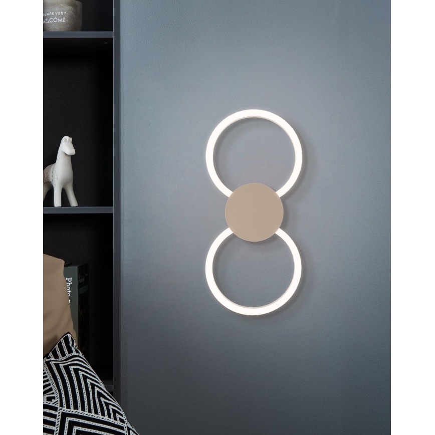 Eglo - LED-seinävalaisin LED/20W/230V + LED/0,91W beige