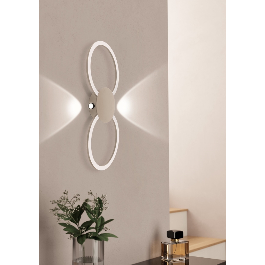 Eglo - LED-seinävalaisin LED/20W/230V + LED/0,91W beige