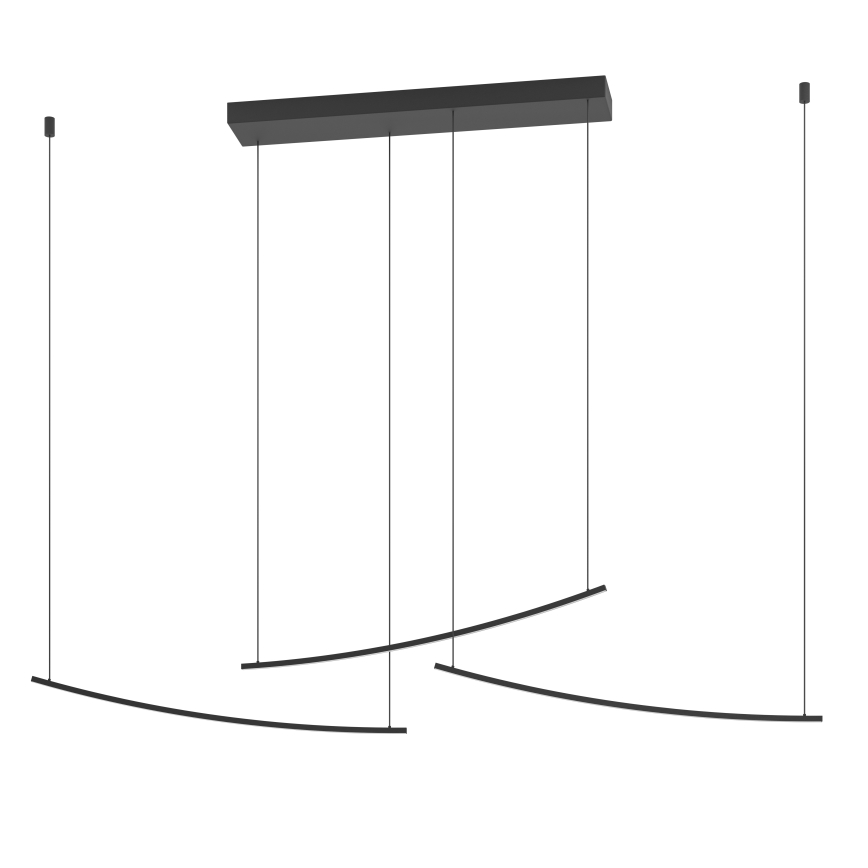 Eglo - LED-himmennettävä riippuvalaisin kaapelilla LED/22W/230V 2700/4000/6500K musta