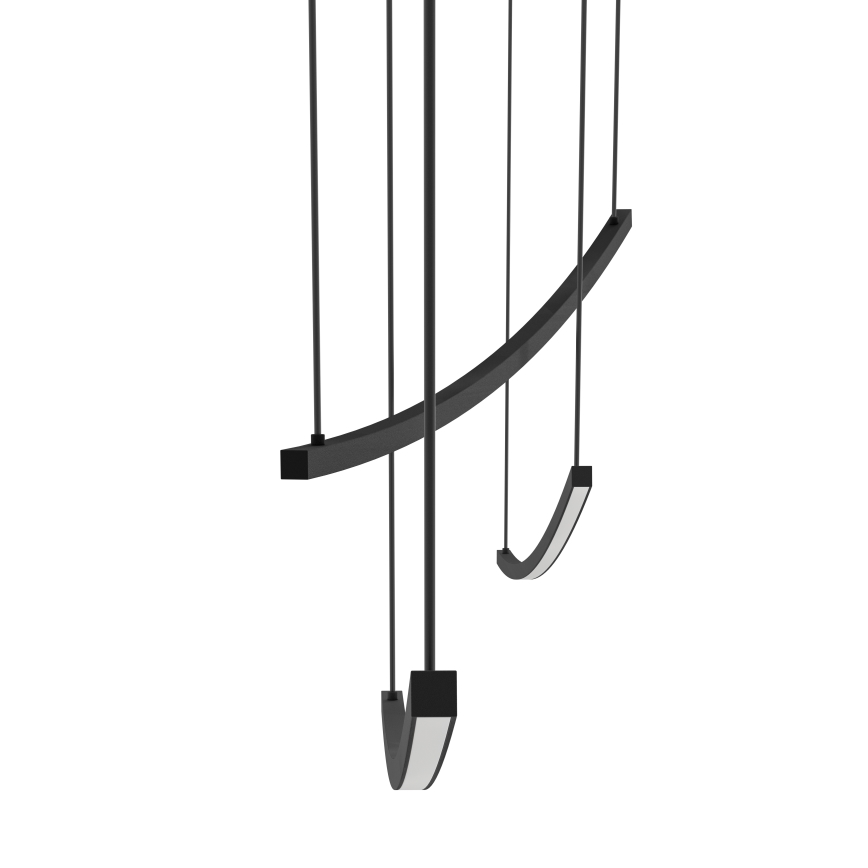 Eglo - LED-himmennettävä riippuvalaisin kaapelilla LED/22W/230V 2700/4000/6500K musta