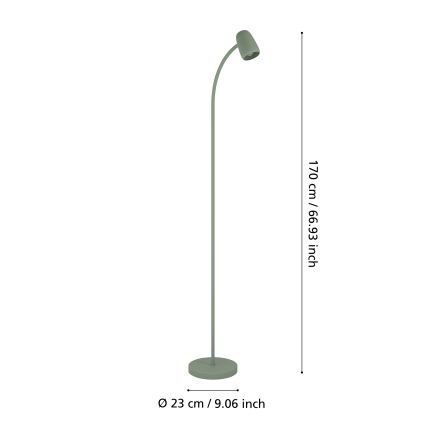 Eglo - Lattiavalaisin 1xE14/18W/230V vihreä