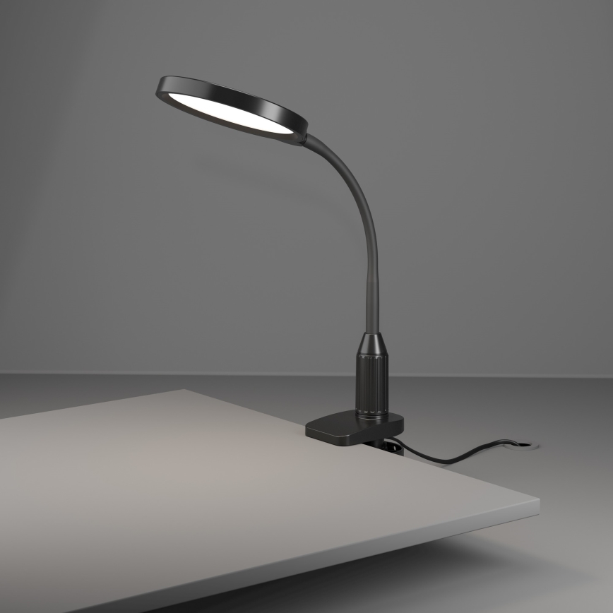 Eglo - himmennettävä taipuisa LED-lamppu klipsillä LED/5,5W/230V 2700/4000/6500K musta