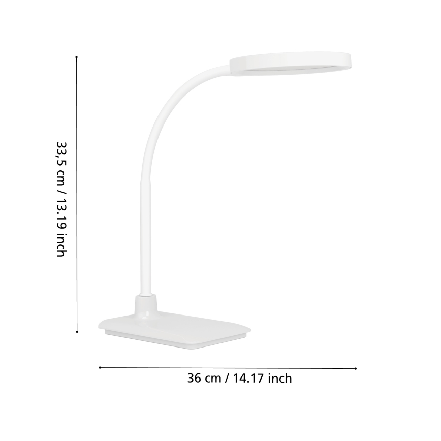 Eglo - himmennettävä taipuisa LED-pöytävalaisin LED/5,5W/230V 2700/4000/6500K valkoinen