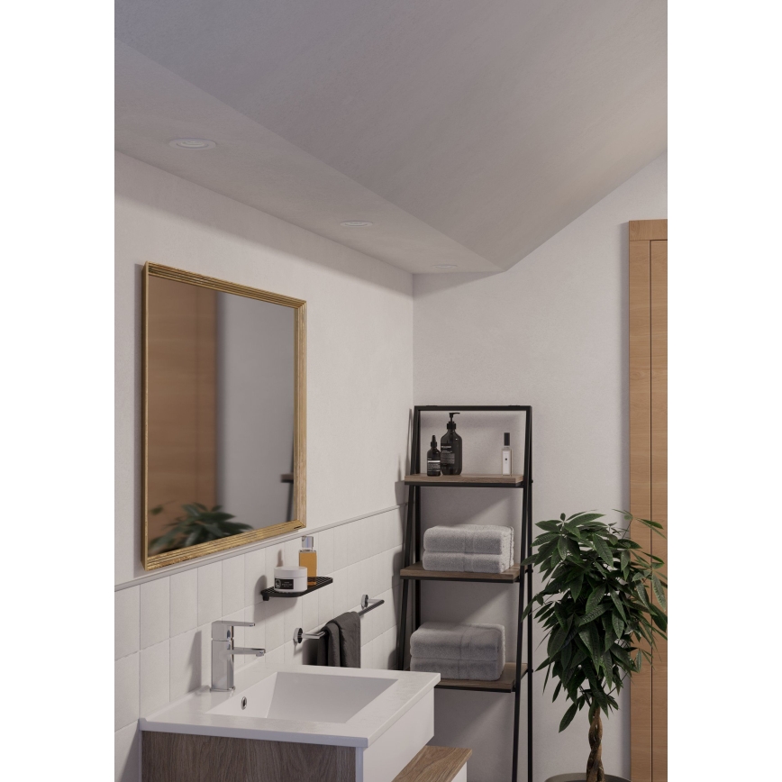 Eglo - LED-kylpyhuoneen upotettava kohdevalaisin 1xGU10/4,5W/230V IP44 valkoinen