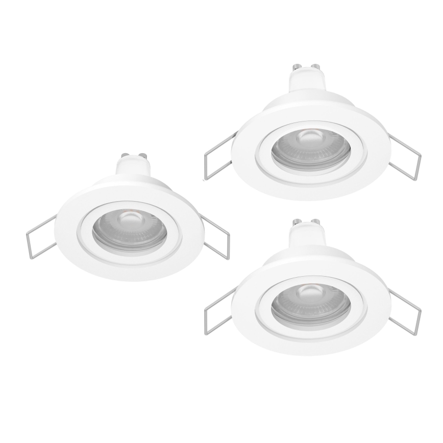 Eglo - 3 kpl LED-alasvaloja kylpyhuoneeseen 1xGU10/4,5W/230V IP44 valkoinen