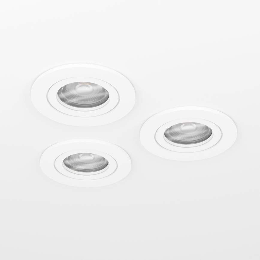 Eglo - Setti 3x LED-upotettava kohdevalaisin 1xGU10/4,5W/230V valkoinen