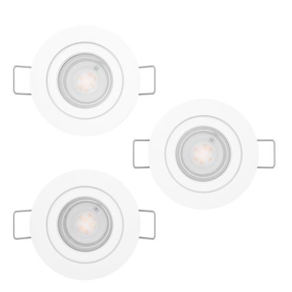 Eglo - Setti 3x LED-upotettava kohdevalaisin 1xGU10/4,5W/230V valkoinen