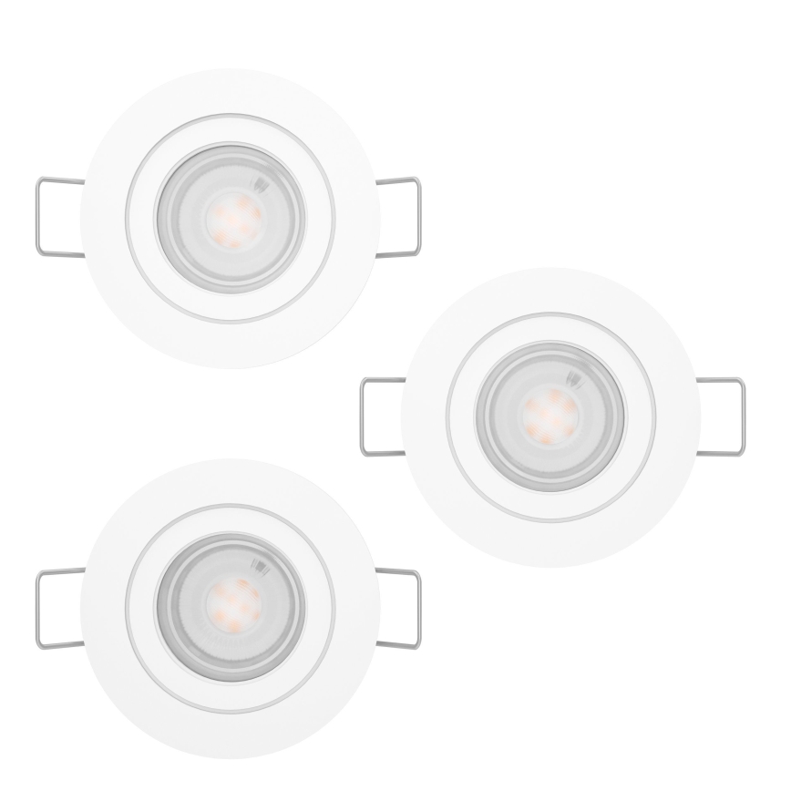 Eglo - Setti 3x LED-upotettava kohdevalaisin 1xGU10/4,5W/230V valkoinen