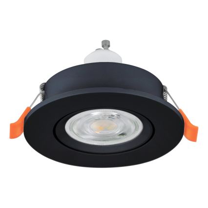 Eglo - LED-kohdevalaisin kylpyhuoneeseen, uppoasennettava, 1xGU10/4,5W/230V IP44, musta